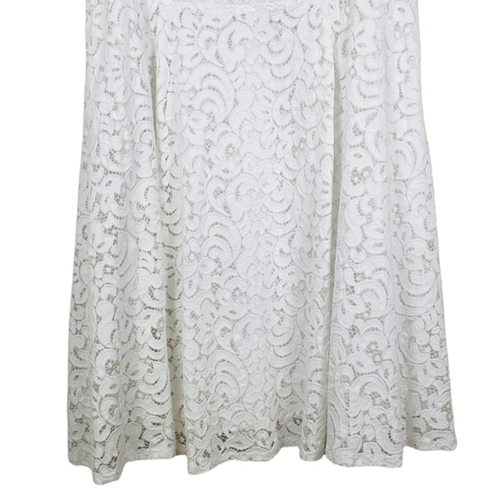 Lane Bryant White Lace Midi Dress - Picture 3 of 9